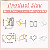 8Pcs 4 Style Brass Crystal Rhinestone Shoe Decoration FIND-HY0003-22-2