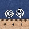 925 Sterling Silver Hollow Connector Charms STER-A046-01S-3