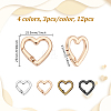 12Pcs 4 Colors Alloy Spring Gate Rings FIND-NB0006-20B-2