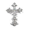 Cross Alloy Rhinestone Brooch Pins LS-JEWB-Z034-06P-01-1