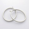 Matte Alloy Oval Pendants PALLOY-J413-11MP-2