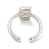 Rack Plating Brass Open Cuff Rings for Women RJEW-F162-01P-B-3
