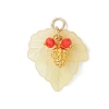 Leaf Acrylic Pendants PALLOY-AL0036-1