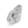 304 Stainless Steel Interlocking Clasps STAS-G201-05A-P-3