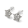 Christmas Theme Brass Stud Earrings LS-EJEW-D062-01K-P-1
