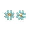 304 Stainless Steel Enamel Stud Earrings EJEW-S226-03G-02-2