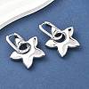 Star Brass Hoop Earrings for Women EJEW-U057-06C-02P-2