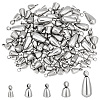   100Pcs 5 Style 201 Stainless Steel Tail Chain Drop Charms STAS-PH0005-27-1
