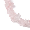 Natural Rose Quartz Chips Beaded Stretch Bracelets for Women BJEW-JB10046-01-3