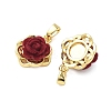 Brass Resin Pendants KK-B139-16G-01-2