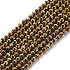 Electroplated Glass Beads Strands EGLA-S174-23D-04-1