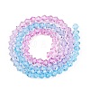 Gradient Color Baking Paint Glass Bead Strands LS-DGLA-A039-T6mm-A06-3