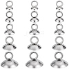 150Pcs 5 Styles 201 Stainless Steel Bead Cap Pendant Bails STAS-PA0001-05-1