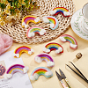 10Pcs 5 Colors Handwork Felt Needle Felting Rainbow Ornaments AJEW-BC0001-98-5