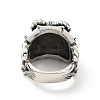 316 Stainless Steel Cavel Finger Ring RJEW-C030-01E-AS-3