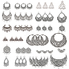 SUNNYCLUE 48Pcs 12 Style Tibetan Style Alloy Chandelier Components Links FIND-SC0002-15-1