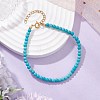 2Pcs Synthetic Turquoise Beaded Bracelets BJEW-JB11417-4