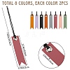 16Pcs 8 Colors Leather Bookmarks AJEW-CP0007-55-2