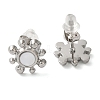 Non-Tarnish 304 Stainless Steel Embossing Stud Earrings LS-EJEW-U001-06P-05-1