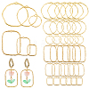 48pcs 6 Styles Tibetan Style Zinc Alloy Pendants FIND-SP0005-02G-1