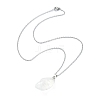 Natural Quartz Nugget Pendant Necklace with 304 Stainless Steel Chains NJEW-JN04385-01-1