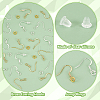 Brass Earring Hooks with Jump Rings & Plastic Ear Nuts DIY-PH0023-18-4