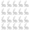 HOBBIESAY 20Pcs 201 Stainless Steel Bunny Pendants STAS-HY0001-02P-1