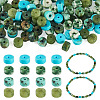 200Pcs 4 Styles Natural Green Spot Jasper & TaiWan Jade & Dyed Howlite & African Turquoise(Jasper) Beads G-TA0003-05B-1