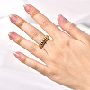 Wave Texture 304 Stainless Steel Finger Rings WGA78FE-03-2