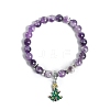 Christmas Theme Natural Amethyst Stretch Bracelets PW-WG72984-11-1