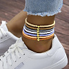 Handmade Polymer Clay Stretch Anklets for Women WGCFD0E-02-1