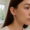 4 Pairs 2 Colors Iron Stud Earrings EJEW-HY0001-42-5