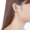Brass Dangle Hoop Earrings EJEW-BB31948-2