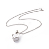 Sublimation Blank Aluminum Pendant Necklace LS-NJEW-E020-04P-3