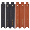 6Pcs 2 Colors PU Leather Bookmarks AJEW-SP0002-26-1