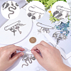 4Pcs 4 Styles 304 Stainless Steel Brooches JEWB-BM0001-02-3