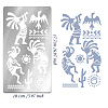 Retro Stainless Steel Metal Cutting Dies Stencils DIY-WH0242-288-2