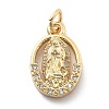 Rack Plating Brass with Cubic Zirconia Pendants KK-Q017-06D-G-1