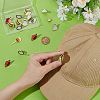 16Pcs 4 Styles Sport Enamel Lapel Pin Backs Brooch JEWB-AR0001-23-3