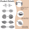 5Pcs 5 Styles Alloy Cardigan Clips AJEW-SC0004-38AS-6