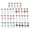 35Pcs 7 Colors Acrylic Imitation Gemstone Pendants PALLOY-JF03223-1