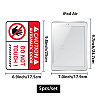 5Pcs Waterproof PVC Warning Sign Stickers DIY-WH0237-033-2