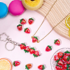 30Pcs Electroplate Opaque Acrylic Pendants PACR-SC0001-10-4