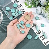 SUNNYCLUE 20Pcs 5 Style Dyed Synthetic Turquoise Pendants G-SC0001-76-3