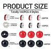 100Pcs 2 Colors Opaque Acrylic Beads MACR-TA0002-52-5