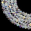 Electroplate Transparent Glass Beads Strands GL-CBA7A17-01A-15-2