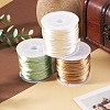 3 Rolls 3 Colors Nylon Satin Rattail Cords NWIR-TA0001-45C-6