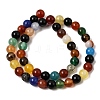 Natural Agate Beads Strands G-F417-05-8mm-8