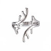 Branch Cuff Finger Rings for Girl Women RJEW-S038-197-2