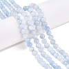 Dyed Natural White Jade Beads Strands G-T138-6mm-210-22-1